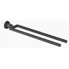 Image de Dornbracht Porte-Serviettes Tara, Rigide, de 2 pièces Noir Mat 83210892   33 Largeur de 90 mm sur Rosace