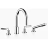 Image de Dornbracht TARA mélangeur de baignoire à quatre trous pour installation sur le bord de la baignoire ou du carrelage, saillie 220 mm, 27512882-00, Couleur: chrome