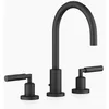 Image de Dornbracht Tara Waschtisch-Dreilochbatterie schwarz matt 20713882-33 - Ausladung 165 mm - schw