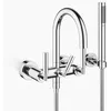 Image de Dornbracht TARA mitigeur de bain pour montage mural avec ensemble de douche, saillie 240 mm, 25133882-00, Couleur: chrome