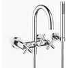 Image de Dornbracht TARA mitigeur de bain pour montage mural avec ensemble de douche, saillie 240 mm, 25133892-00, Couleur: chrome