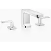 Image de Dornbracht LULU Mélangeur lavabo 3 trous avec rosaces individuelles, avec garniture de vidage, saillie 155 mm, 20713710-00, Couleur: chrome