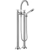 Image de Dornbracht VAIA Mélangeur bain/douche à deux trous, montage indépendant, garniture de douche à main, poignée croisillon, saillie 221 mm, 25943809-00, Couleur: chrome