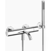 Image de Dornbracht META mitigeur de bain monocommande pour montage mural, avec ensemble de douche, saillie 210 mm, 34234979-00, Couleur: chrome