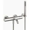 Image de Dornbracht META mitigeur de bain monocommande pour montage mural, avec ensemble de douche, saillie 210 mm, 34234979-06, Couleur: platine brossé