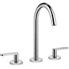Image de Dornbracht META Mélangeur lavabo 3 trous avec vidage automatique, saillie 168 mm, Coloris: Noir Mat
