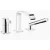 Image de Dornbracht Mélangeur monocommande de Bain à Trois Trous OMI pour Installation en Bord de Baignoire ou en Bord de carrelage, saillie de 224 mm, 27412670, Coloris: Chrome - 27412670-00