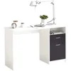 Image de Bureau JACKSON - Décor blanc P/noir - L123 x H765 x P50 cm - Fabriqué en Allemagne