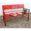Image de DanDiBo Banc Passion Banc de Jardin Rouge 18140 Banquette 120cm Métal Fer Banc à Fleurs Jardin