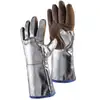 Image de Gants de protection thermique Jutec 5 doigts, taille universelle nature/argent en cuir Sebata