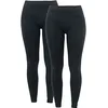 Image de RED by EMP Femme Leggings Noirs Basiques dans Un Sac Double en matériau Extensible sans Couture - ajustés pour Un Confort de Tenue élevé S