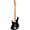 Image de Sadowsky MetroExpress 24-fret Modern Roasted Maple Solid Black Basse électrique gauchère High Polish avec sac de transport