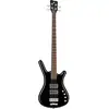 Image de Warwick RockBass Corvette $$ 4-String Solid Black High Polish basse électrique avec housse