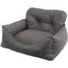 Image de Nobby 61931 Enock Lit rectangulaire Niche pour Chien Gris foncé 75 x 70 x 22/38 cm
