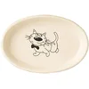 Image de Nobby 73638 Bol en céramique pour Chat Ovale 17 x 11 x 2,5 cm Marron/Beige