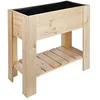 Image de Haushalt International Jardinière surélevée en bois non traité avec étagère 62905