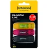 Image de Intenso Clé USB 32 GB Rainbow Line, Noir, Rouge, Jaune USB 2.0, 3 pc(s)