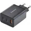 Image de Intenso W65ACC GaN Schwarz Chargeur USB 65 W 1x USB-A, 2X USB-C® Noir intérieure GaN, USB Power Delivery (USB-PD)