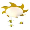 Image de Niermann Standby 631 Plafonnier Soleil et Abeille Lampe Ã conomique pour Enfants Plastique / Bois 15 Watts