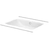 Image de BetteOne Lavabo encastré, sans trou pour robinet, avec trop-plein, A136, 587 x 408 mm, A136-000PW, Couleur: Blanc avec BetteGlasur Plus