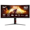 Image de AOC Moniteur Incurvé, CU34G4CA 34 Pouce 180Hz Fast VA Dalle, 1ms GtG, HDR400, FreeSync, Ajustable en Hauteur, USB Hub(3440x1440 HDMI 2X 2.0 DP 1x 1.4) Noir