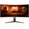 Image de AOC Écran gaming incurvé ultrawide CU34G2X 86 cm (34 pouces) (QHD, HDMI, DisplayPort, FreeSync, temps de réponse de 1 ms, 144 Hz, 3440x1440) noir/rouge