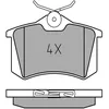Image de MEYLE Jeu de garnitures de frein, frein à disque 0252096115
