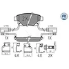 Image de Meyle 0252448617/PD Motorcraft Kit de plaquettes de frein, frein à disque