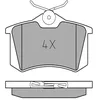 Image de MEYLE Jeu de garnitures de frein, frein à disque 0252096115/PD