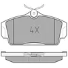 Image de MEYLE Jeu de garnitures de frein, frein à disque 0252346316