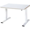 Image de Établi adlatus RAU 300 réglable en hauteur électriquement Plan de travail avec revêtement en tôle d'acier 1250 mm x 1000 mm