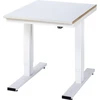 Image de Établi adlatus RAU 300 réglable en hauteur électriquement Plan de travail avec revêtement en tôle d'acier 750 mm x 1000 mm
