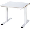 Image de Établi adlatus RAU 300 réglable en hauteur électriquement Plan de travail avec revêtement en tôle d'acier 1000 mm x 1000 mm