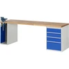 Image de Établi Rau modèle 7510 avec 4 tiroirs et armoire l x p x h 2500x900x840mm