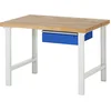 Image de Rau Cosmetics 03-7001A1-129B4S.11 Table de Travail 7000, Construction Modulaire, 1 Tiroir, 1250mm x 840mm x 900mm