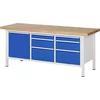 Image de RAU Établi série 8000   Construction de Manière (soudage Châssis), 1 pièce, gris clair/enzianblau, 03 8570 A2 207b4s.11