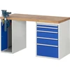 Image de Établi Rau modèle 7511 avec 5 tiroirs et armoire LxPxH 1500x700x840mm