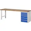 Image de Rau établi modèle 7515 avec 6 tiroirs LxPxH 2500x700x840mm