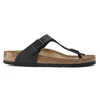Image de Birkenstock pour femme. 43691 Sandales Gizeh Birko-Flor (Coupe Régulière) noir (46), Plat, Aucun, Casuel