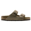 Image de Birkenstock pour femme. 951303 Sandales en Cuir Arizona (Coupe Étroite) taupe (41), Plat, Aucun, Casuel