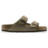 Image de Birkenstock pour homme. 951301 Sandales en Cuir Arizona Soft (Coupe Régulière) marron (44), Plat, Aucun, Casuel
