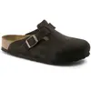 Image de Sabots Boston Suède - Collection Adulte BIRKENSTOCK Marron 36