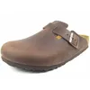 Image de Birkenstock Clogs ''Boston'' de Cuir en Narvic Rayures Beiges 40.0 R EU