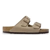 Image de Birkenstock pour homme. 352201 Sandales en cuir Normal Arizona Leoi (Ajuste Regular) marron (46), Plat, Aucun, Casuel