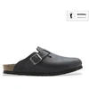 Image de Birkenstock unisex. 59461 Sabots en Cuir Boston (Coupe Régulière) noir (40), Plat, Aucun, Casuel