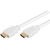 Image de Goobay 31895 Câble High Speed HDMI avec Ethernet, Doré, Blanc, 5m Longueur de Câble, 6mm Diamètre