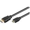 Image de goobay High Speed HDMI avec Câble Ethernet, Doré, Noir, 1.5m Longueur de Câble, 6mm Diamètre