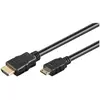 Image de Goobay 31934 High Speed HDMI avec Câble Ethernet, Doré, Noir, 5m Longueur de Câble, 6mm Diamètre