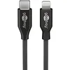 Image de goobay 39426 Lightning - Câble de charge et de synchronisation USB-C  2 m Noir - Câble MFi pour Apple iPhone/iPad Noir