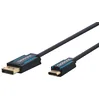 Image de Clicktronic Câble adaptateur USB-C mâle vers DisplayPort - 4K @ 60 Hz (2160p) - Double blindage - Contacts plaqués or - Câble USB-C vers DP pour ordinateur portable à moniteur - 1 m